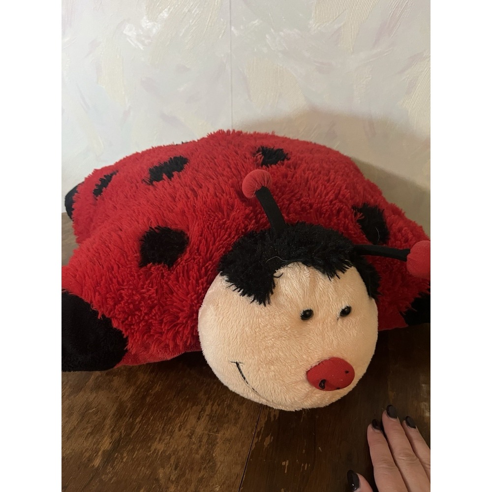 Pillow Pets Pee Wee Ladybug 12x8" Red Black MS Lady Bug Soft Stuffed Plush Y2K - Picture 6 of 7